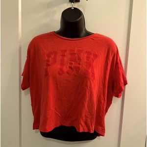 Red crop top